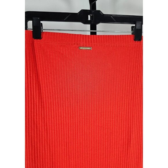 Michael Kors Sleevless Two-Piece Ribbed Tank Pencil Skirt Set-Coral-Size XS - Picture 3 of 8